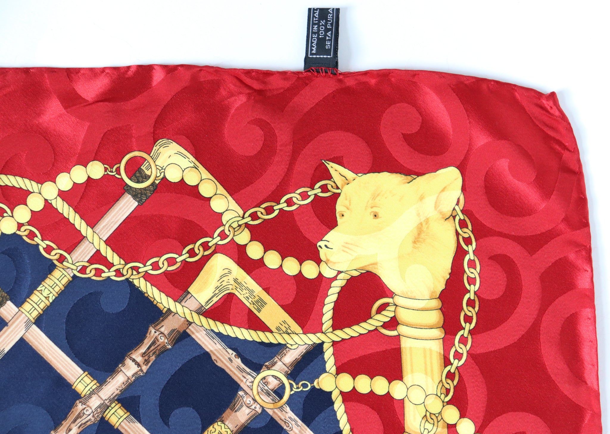 Renato Balestra  Silk Scarf Baroque Style Fox & Hound- LARGE