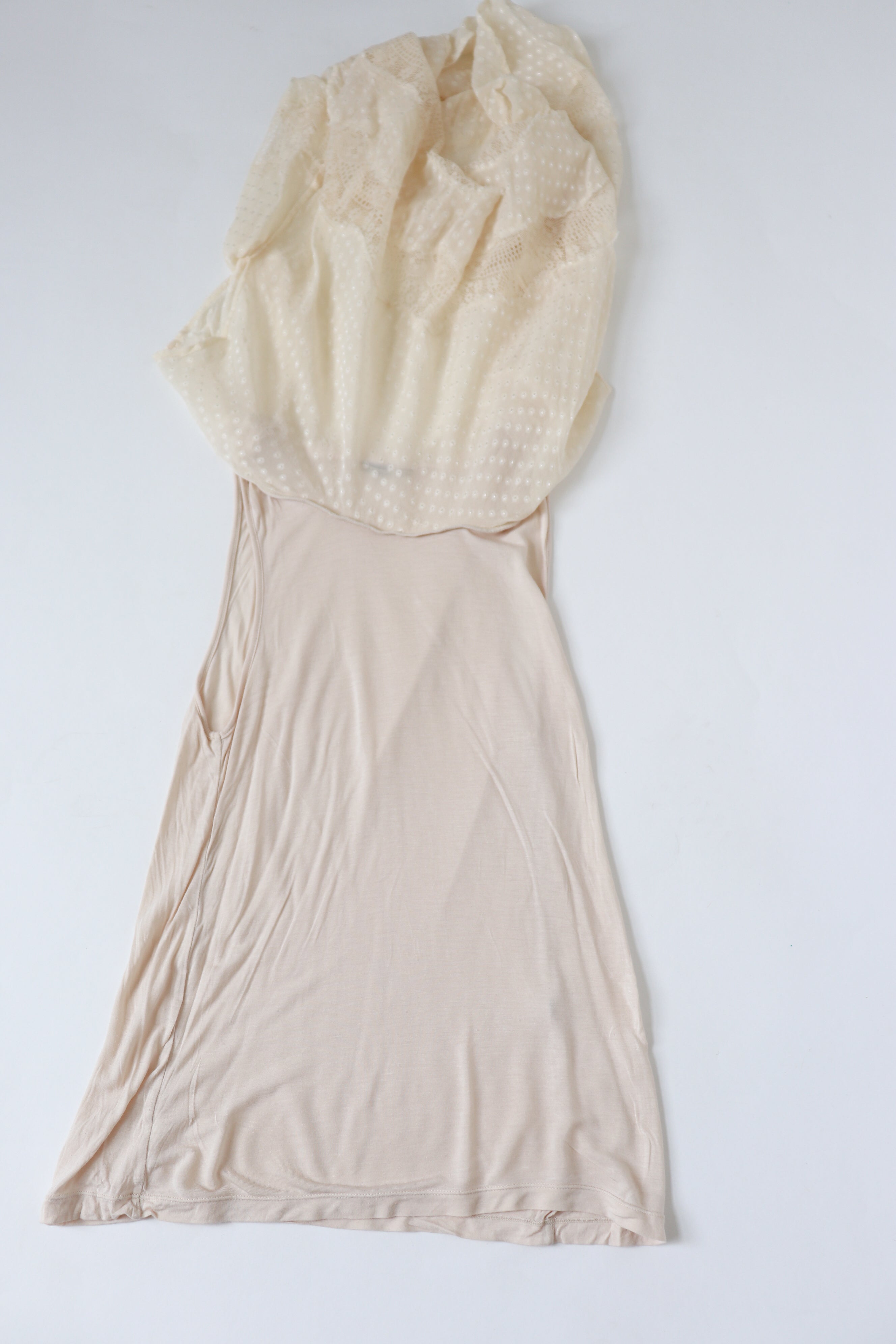 Cream Lace Vest Top - Intimissimi - Camisole / Shell Top - S / UK 10