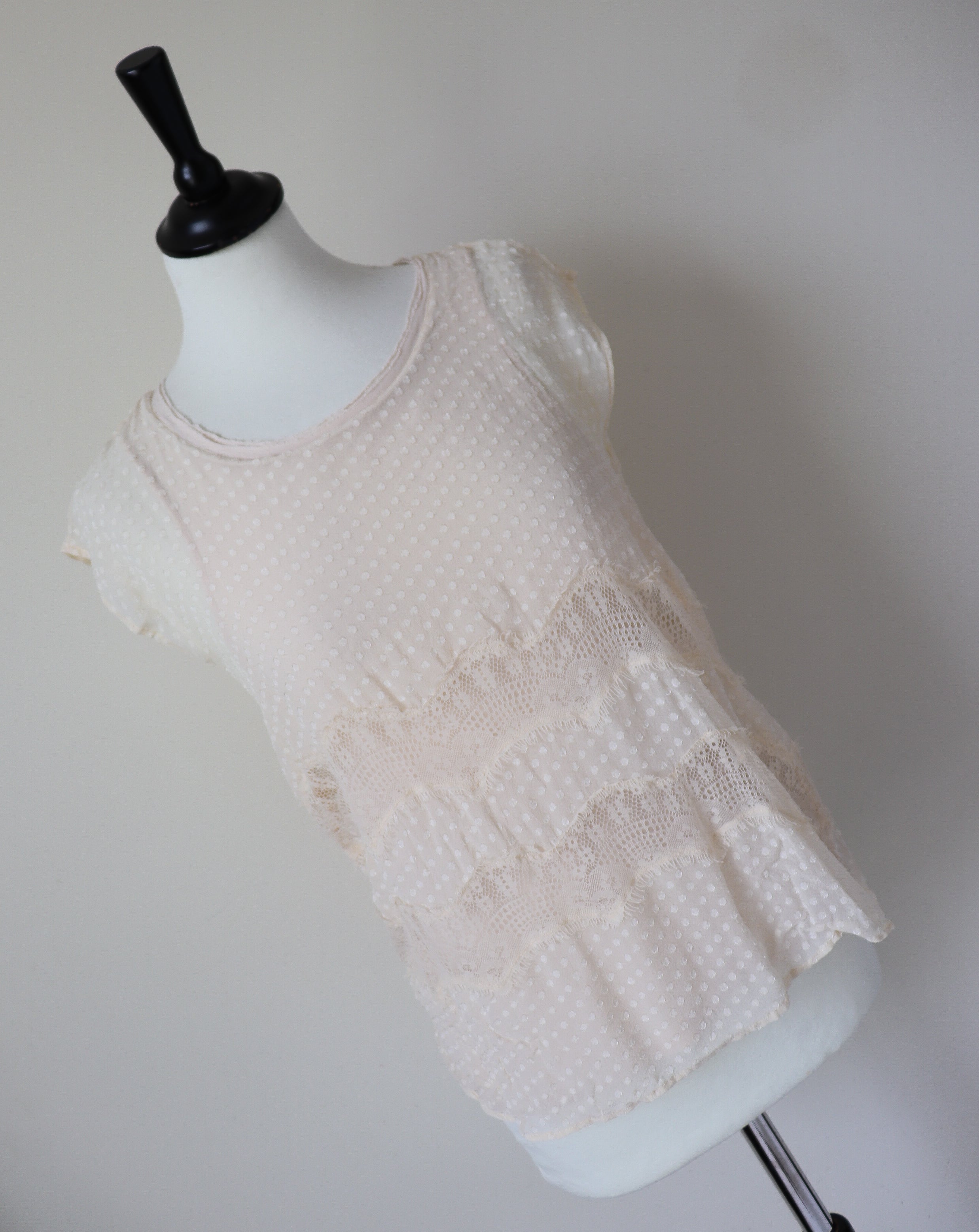 Cream Lace Vest Top - Intimissimi - Camisole / Shell Top - S / UK 10