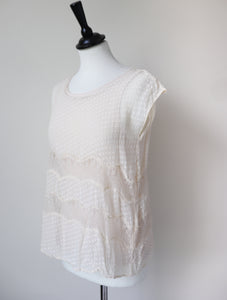 Cream Lace Vest Top - Intimissimi - Camisole / Shell Top - S / UK 10