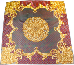 Christian Fischbacher Silk Scarf - Pocket Silk / Baroque Print - LARGE