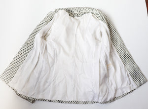 Checked / Spotted Jacket - Sigrid Schmidbauer - Cream White / Black - S / UK 10
