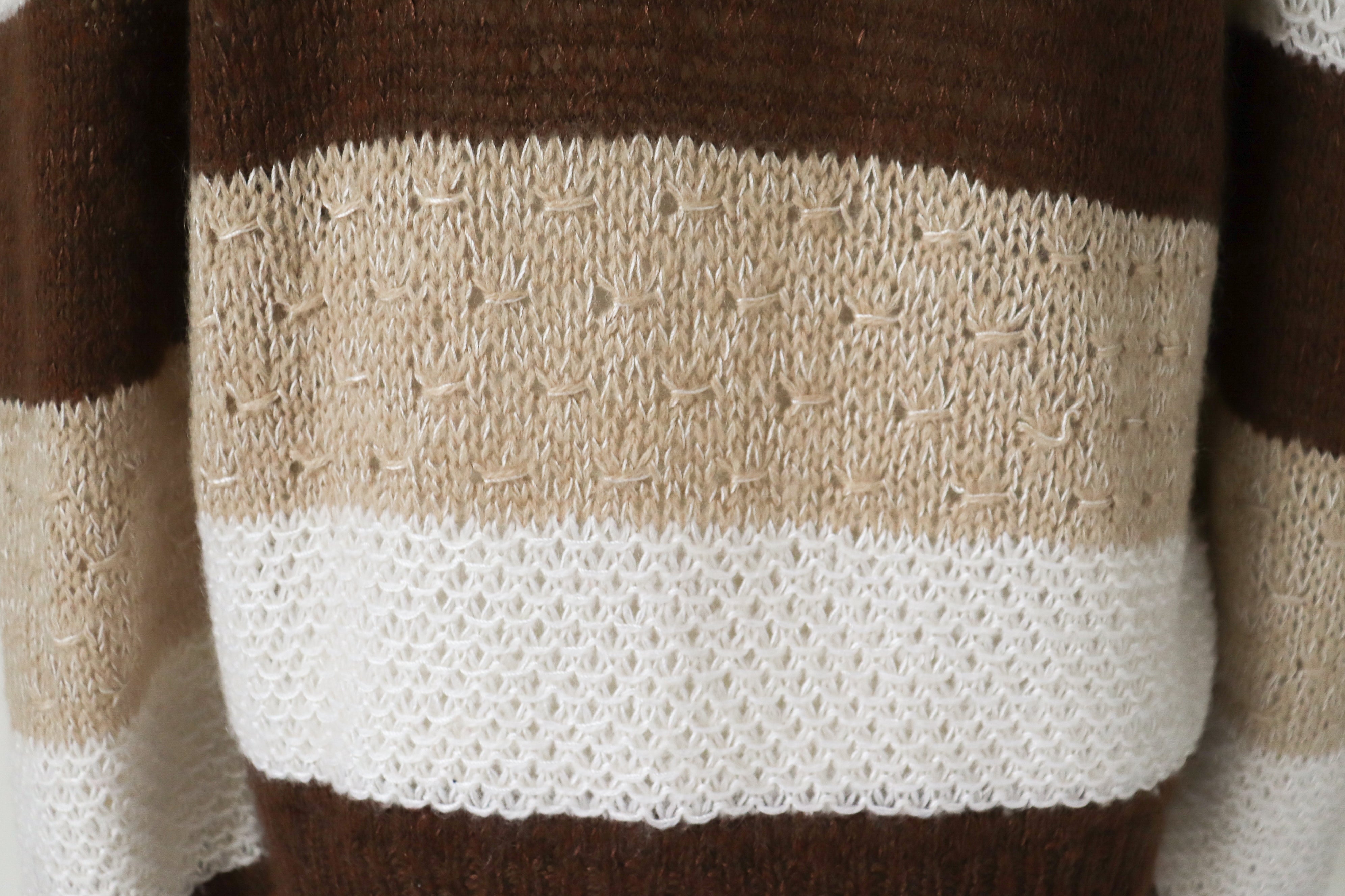 Vintage 1980s Hand Knit Cardigan - 1940s  Shape - Wool Blend - M / UK 12