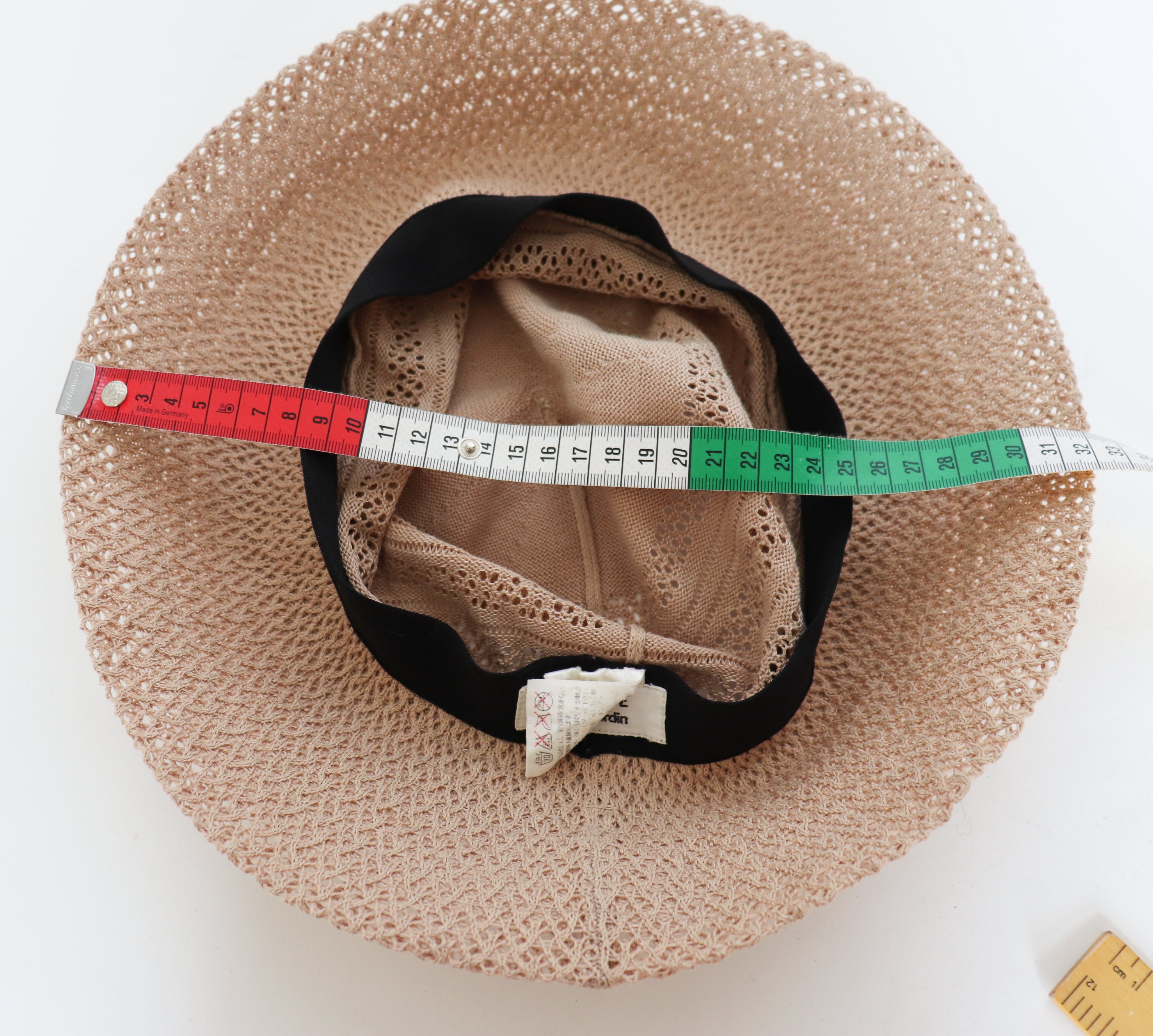 Pierre Cardin Foldable Vintage Sun Hat - Beige - Bucket / Cloche - M / L