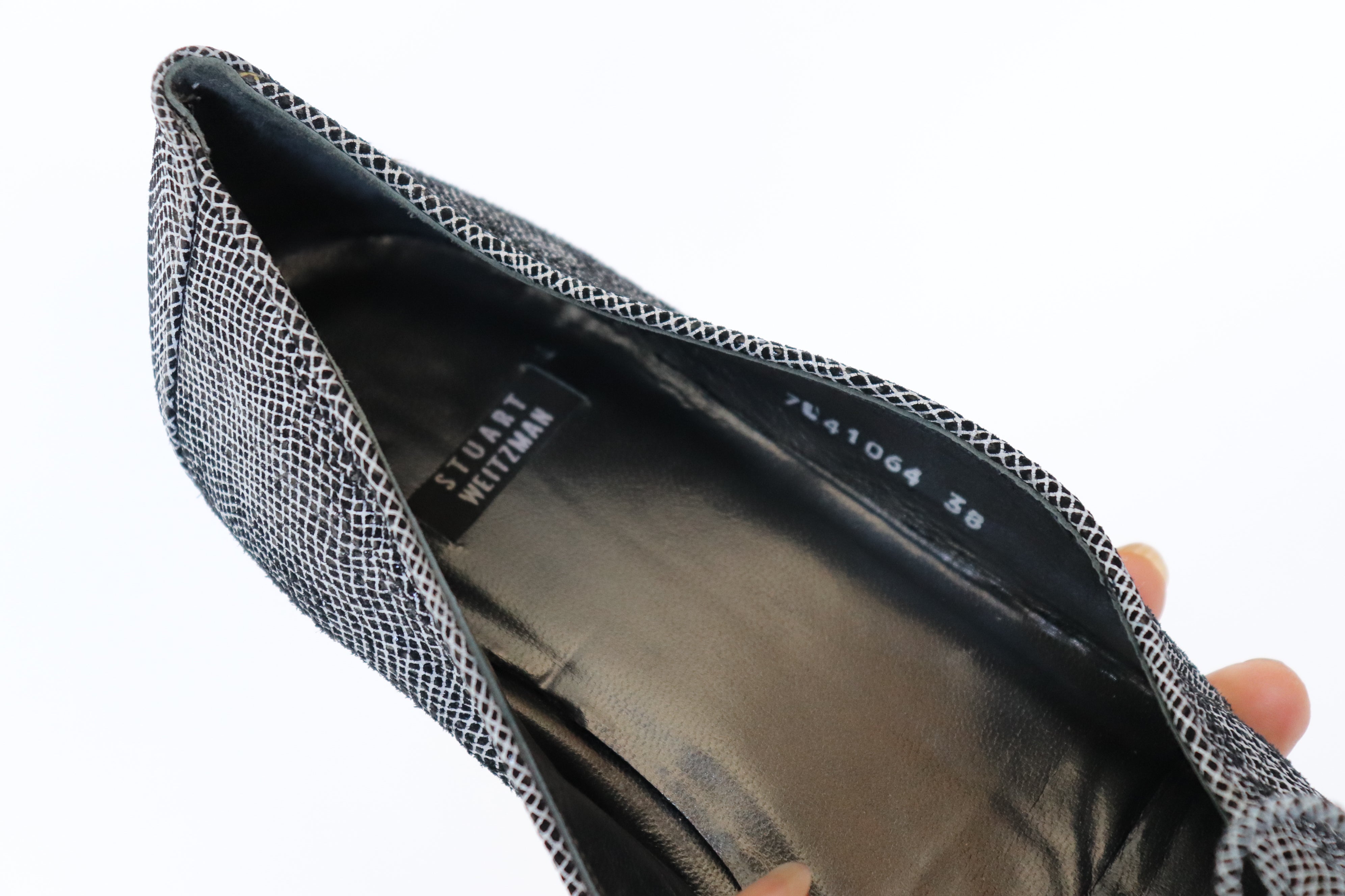 Stuart Weitzman Ballet  Bow Pumps - Leather - Label 38 -  Fit  37.5 / UK 4.5