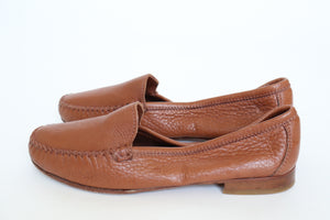 Gianni Desimone Moccasin Loafers - Tan Brown Leather -  38.5 / UK 5.5