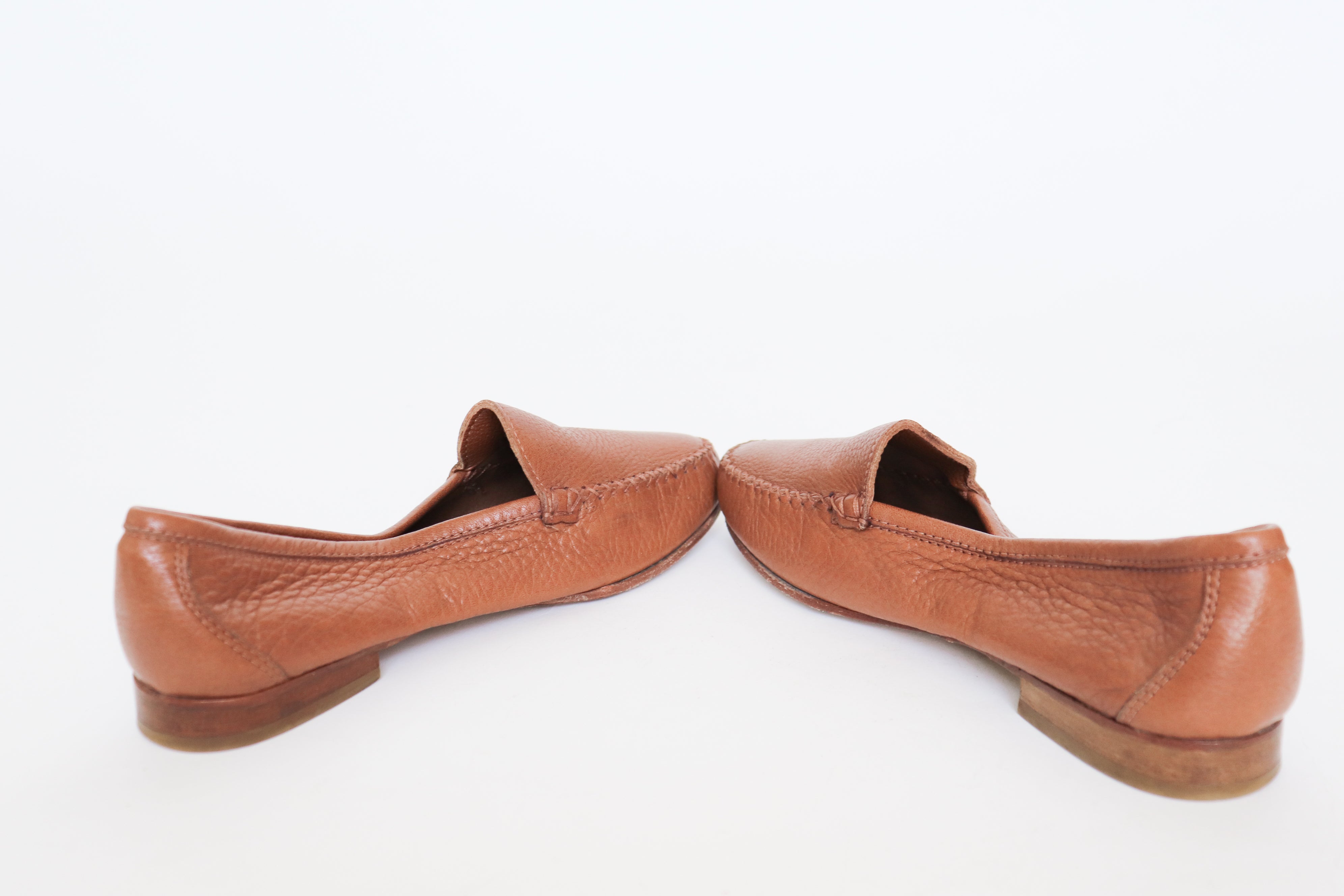 Gianni Desimone Moccasin Loafers - Tan Brown Leather -  38.5 / UK 5.5