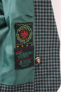 Tirol Trachten Jacket - Green Wool - 1980s Vintage - M / L - UK 12 / 14