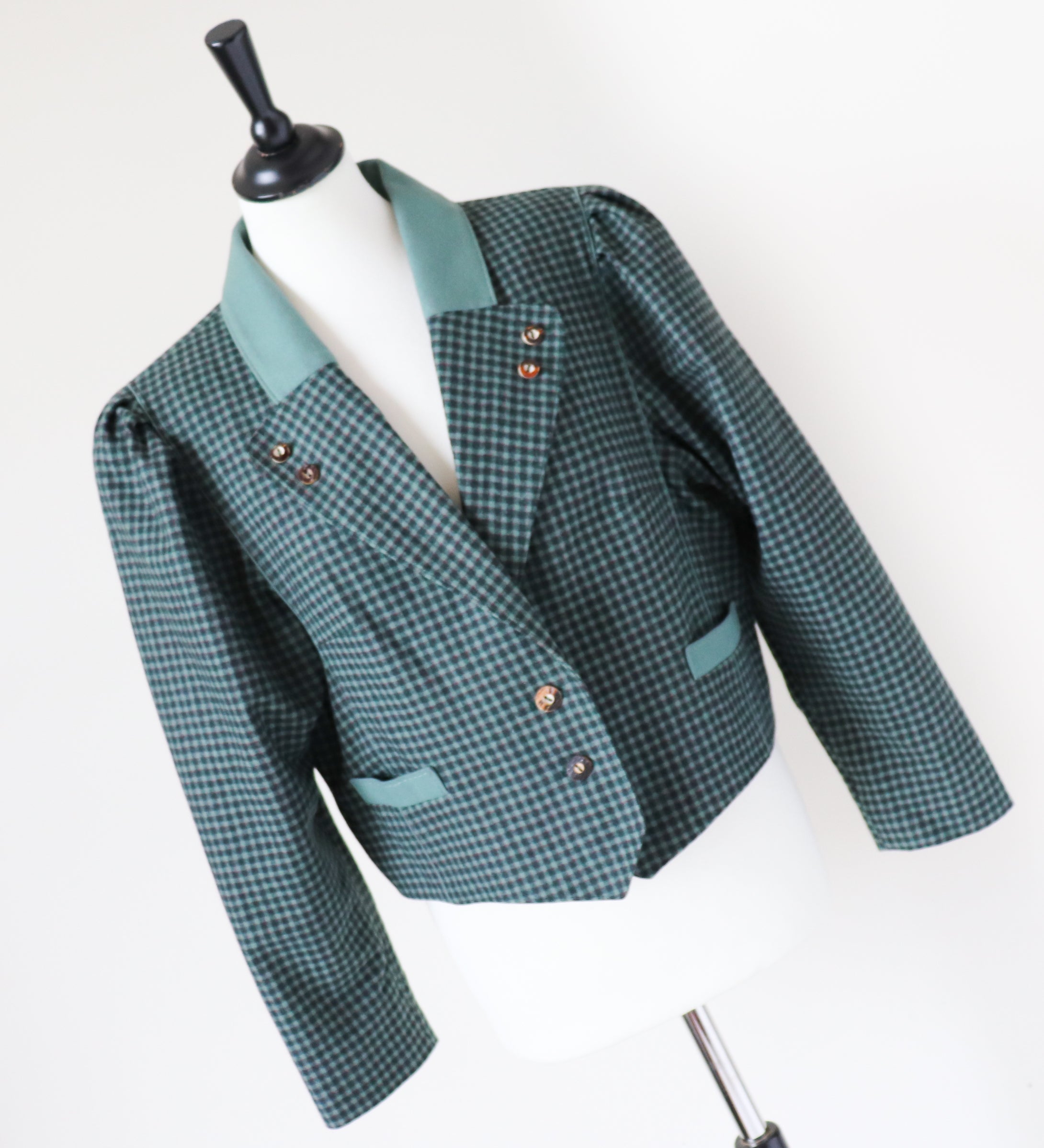 Tirol Trachten Jacket - Green Wool - 1980s Vintage - M / L - UK 12 / 14