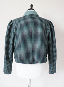 Tirol Trachten Jacket - Green Wool - 1980s Vintage - M / L - UK 12 / 14