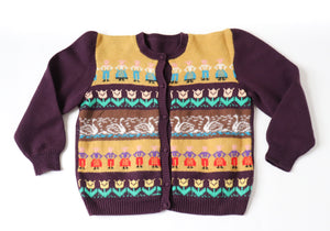 RESERVED Vintage Fair Isle Cardigan - Paper Dolls  - Wool - S / UK 10
