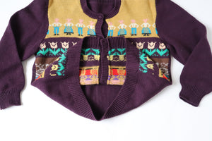 RESERVED Vintage Fair Isle Cardigan - Paper Dolls  - Wool - S / UK 10