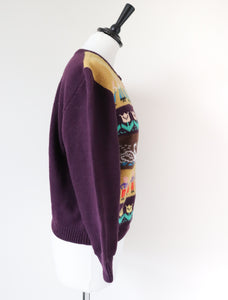RESERVED Vintage Fair Isle Cardigan - Paper Dolls  - Wool - S / UK 10
