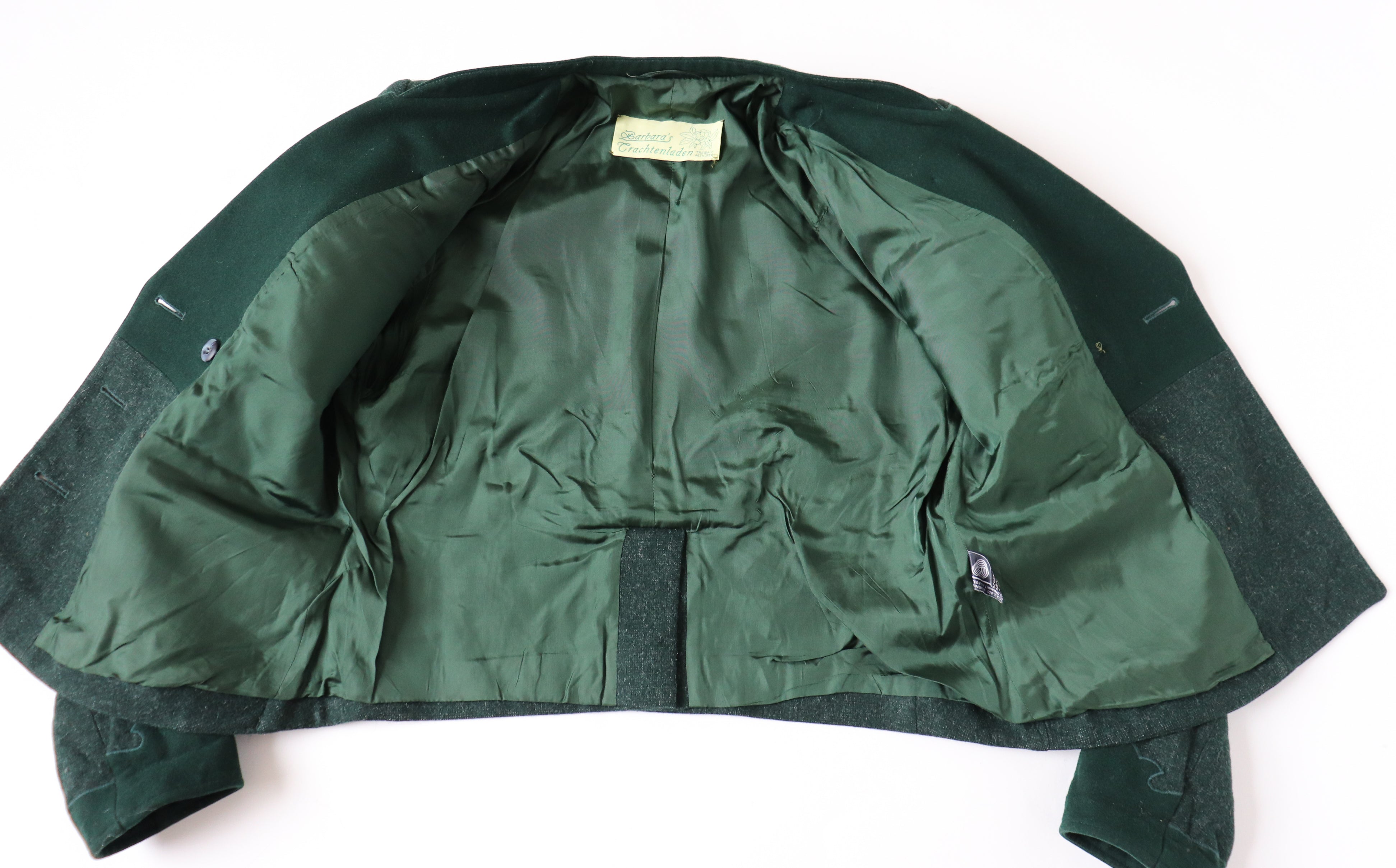 Vintage Tirol Trachten Jacket - Green Wool - Barbara's Trachtenladen - M / UK 12