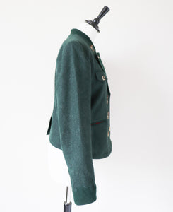 Vintage Tirol Trachten Jacket - Green Wool - Barbara's Trachtenladen - M / UK 12