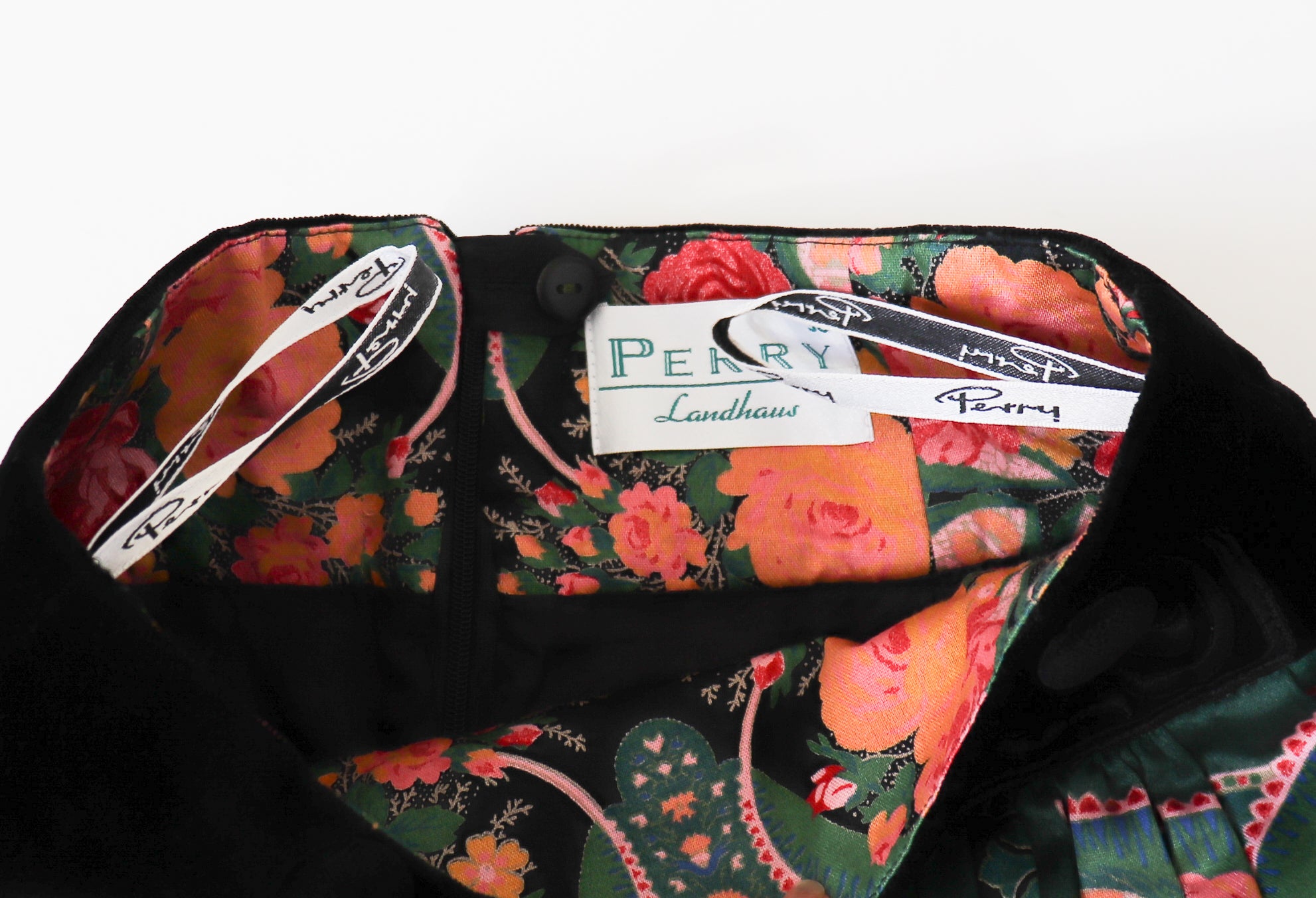 Perry Landhaus Vintage Praire Dirndl Skirt - Cotton - Tirol - Green - Oktoberfest - XXS / XS  - UK 6 / 8
