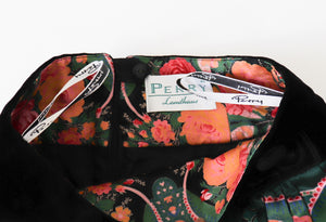 Perry Landhaus Vintage Praire Dirndl Skirt - Cotton - Tirol - Green - Oktoberfest - XXS / XS  - UK 6 / 8