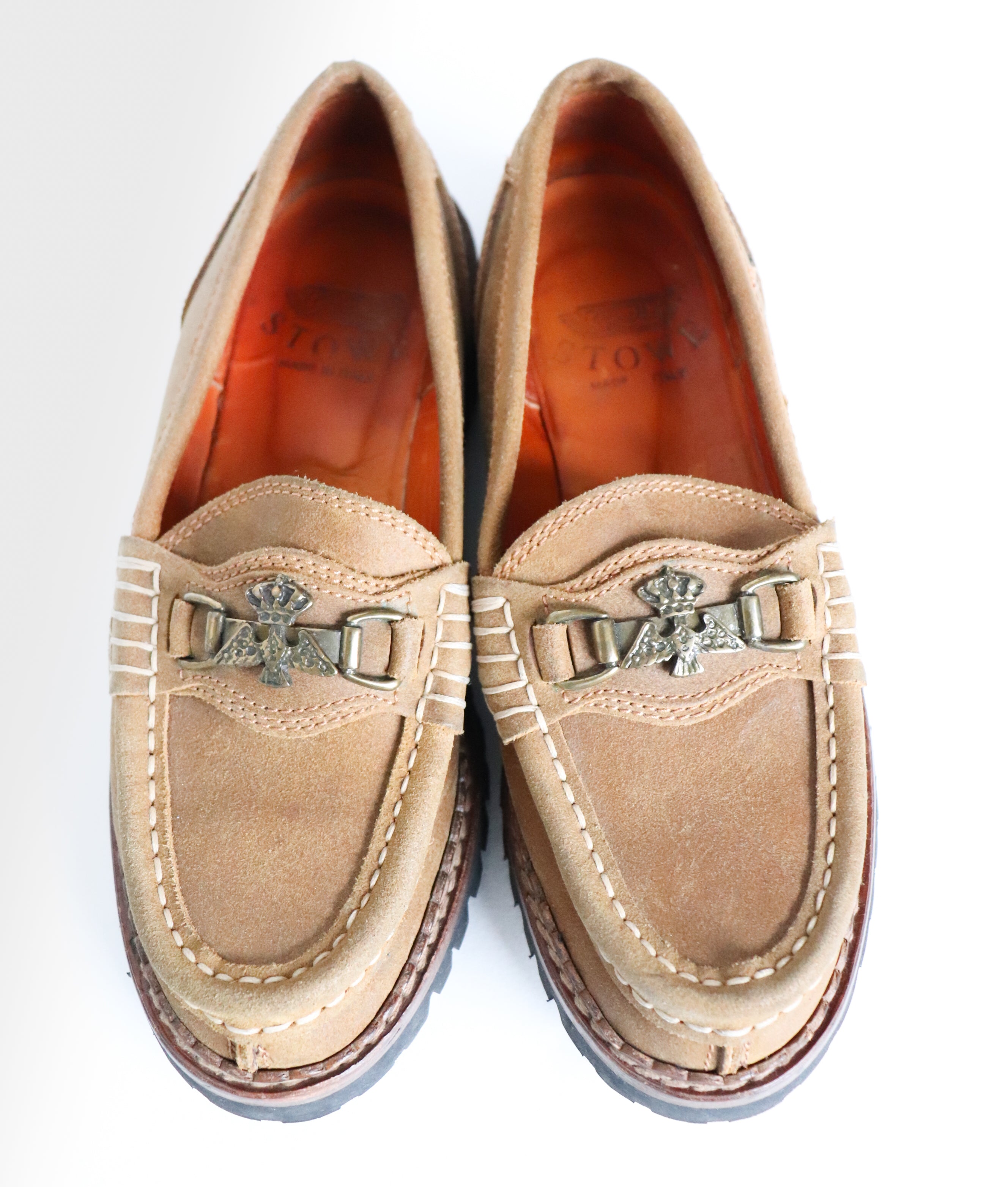 Stowe Vintage Loafers - Tirol - Brown Suede  Leather - Label 38.5 / Fit Narrow 38