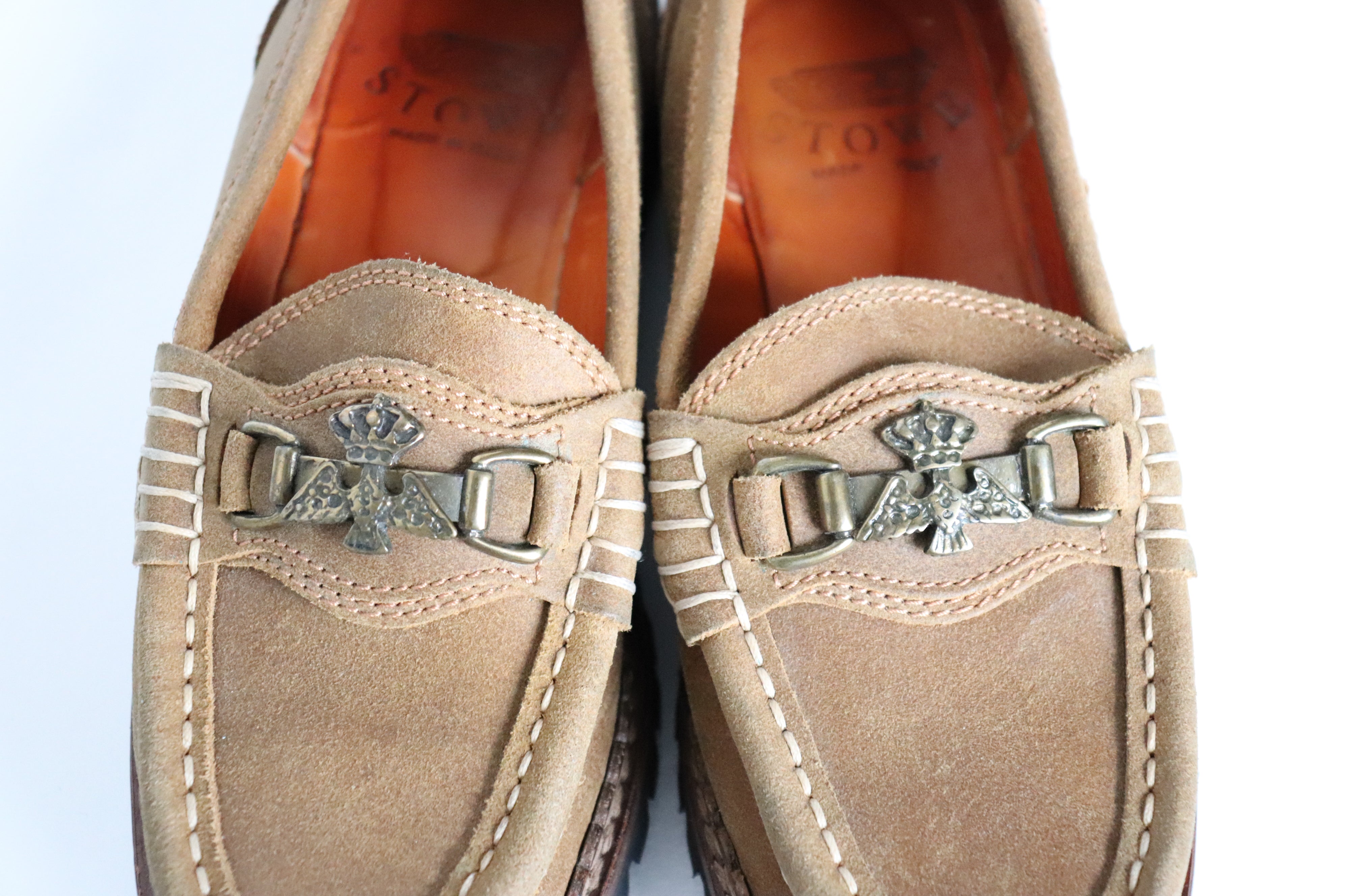 Stowe Vintage Loafers - Tirol - Brown Suede  Leather - Label 38.5 / Fit Narrow 38