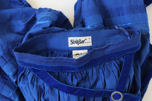 Helene Straber Dindl Skirt - Blue Cotton - Tirol / Oktoberfest - XS / UK 8