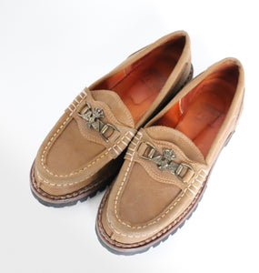 Stowe Vintage Loafers - Tirol -   Brown Suede  Leather  - (Label 38.5) Fit Narrow 38