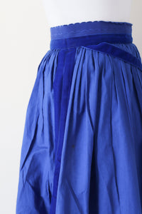 Helene Straber Dindl Skirt - Blue Cotton - Tirol / Oktoberfest - XS / UK 8