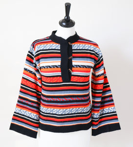 Nordic 1970s Vintage Jumper - Acrylic - Multicolours - XS / S - UK 8 / 10