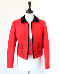 Red Trachten / Riding Jacket - Wool - Vintage Tirol - Hamo Tyroler Loden - S / UK 10