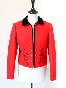 Red Trachten / Riding Jacket - Wool - Vintage Tirol - Hamo Tyroler Loden - S / UK 10