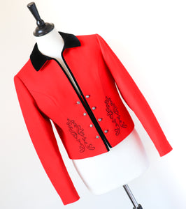 Red Trachten / Riding Jacket - Wool - Vintage Tirol - Hamo Tyroler Loden - S / UK 10