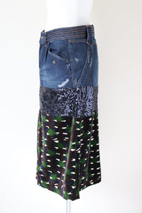 Just Cavalli Skirt - Denim / Sequin / Camouflage - 42 / M