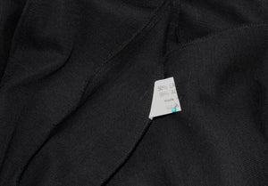 Fish Tail Black Skirt - Vintage - Button Front - Elle Erre - Wool Blend Knit - XS / UK 8