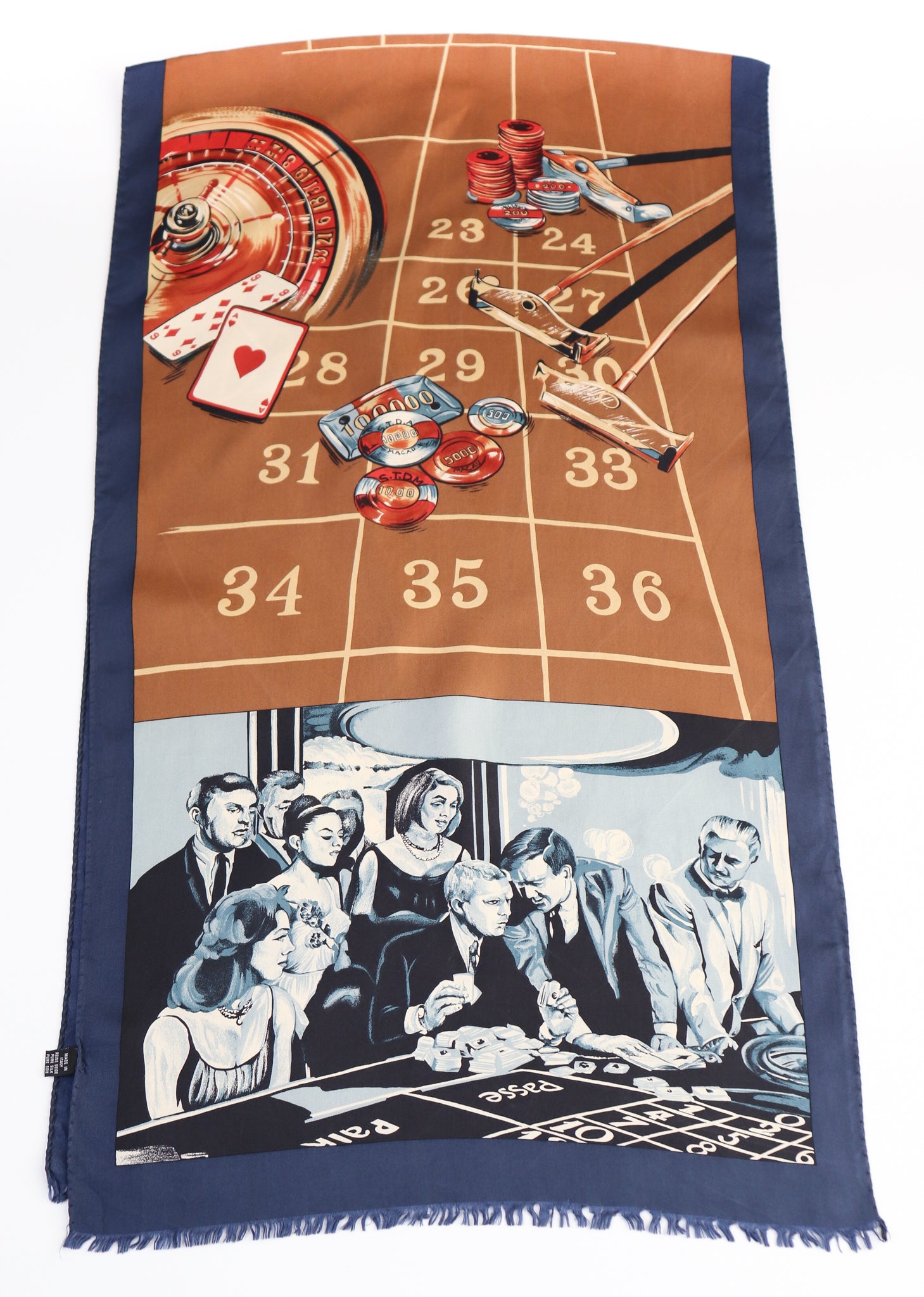 Steve McQueen The Honeymoon Machine Silk Scarf - Roulette - Casino - Large