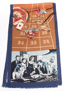 Steve McQueen The Honeymoon Machine Silk Scarf - Roulette - Casino - Large