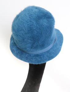 Vintage Ladies Kangol Bucket Hat - Blue Angora Fur - XXS