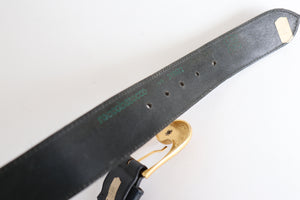 Roccobarocco Leather Vintage Belt - Blue - Nautical - Trompe L'oeil Rope - M / L