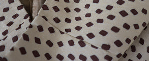 Prada Straight Skirt -  Cream / Brown Spotted Cotton - 40 - Fit  XS / S - UK 8 / 10