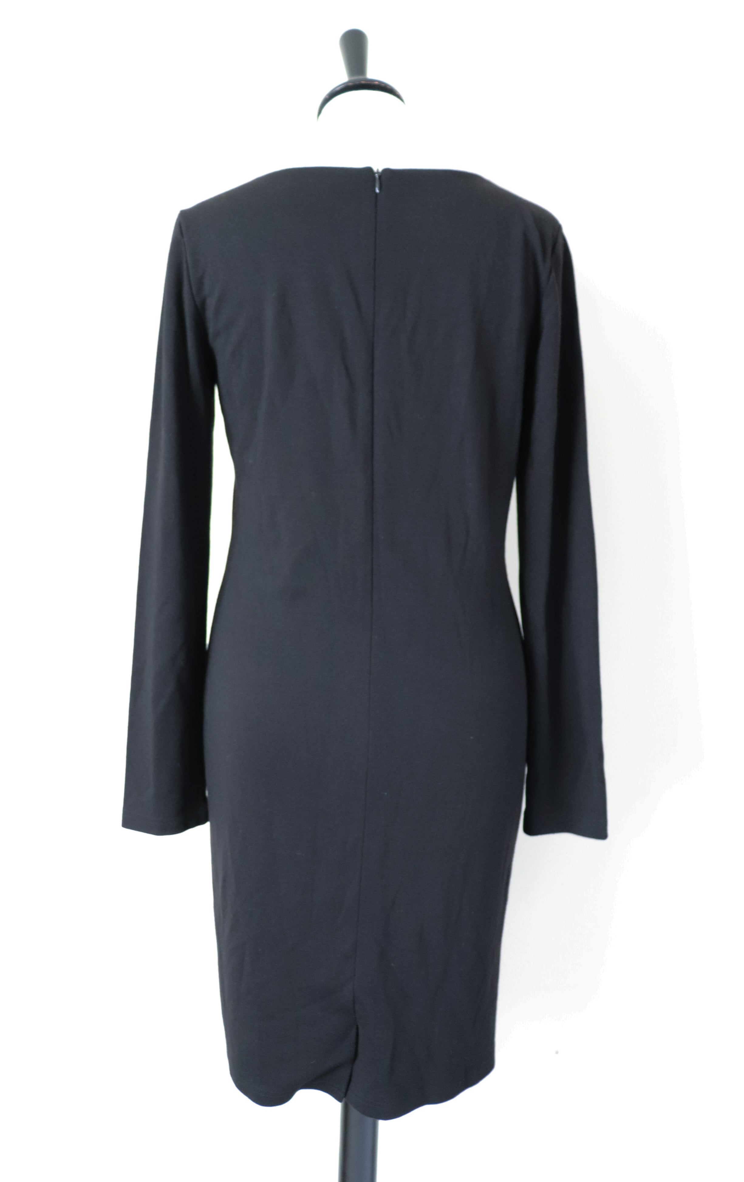 Steffen Schraut Black Dress - Long Sleeves - Body Con LBD - 36 - Fit S / UK 10