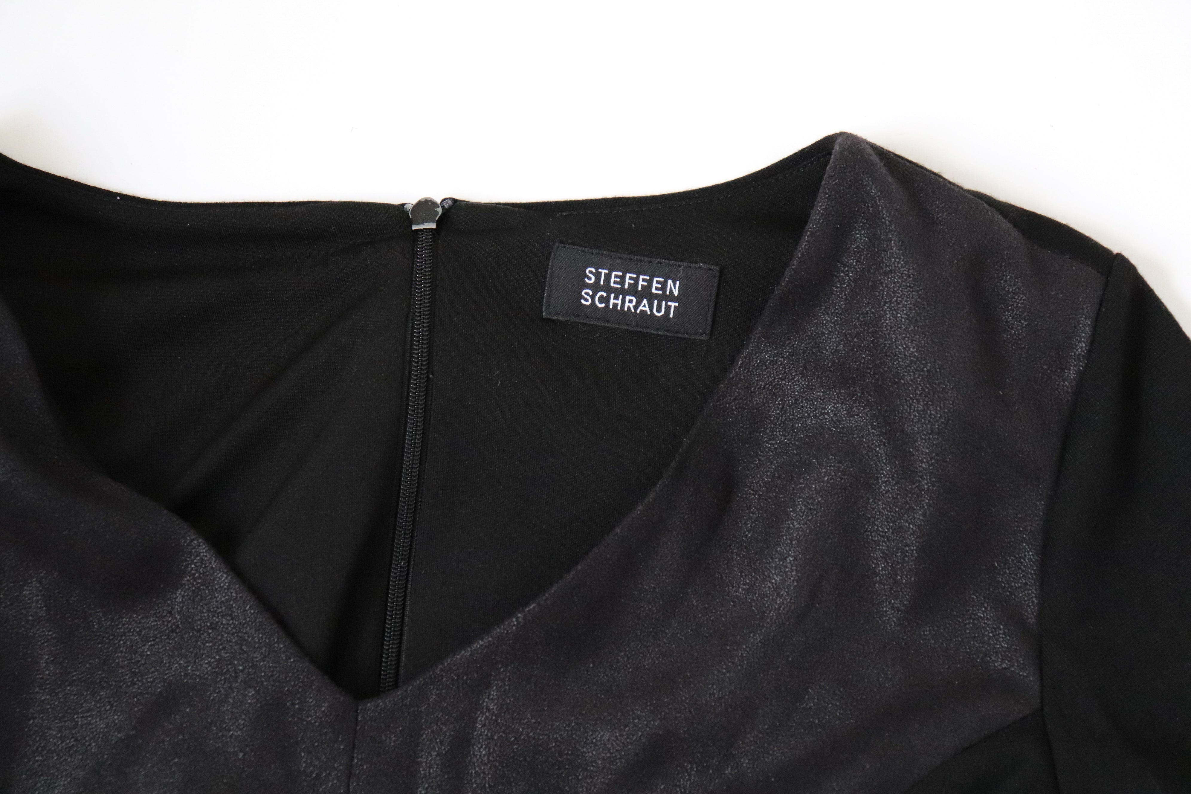 Steffen Schraut Black Dress - Long Sleeves - Body Con LBD - 36 - Fit S / UK 10