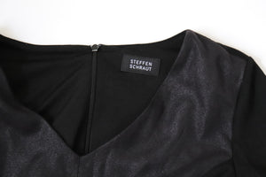 Steffen Schraut Black Dress - Long Sleeves - Body Con LBD - 36 - Fit S / UK 10