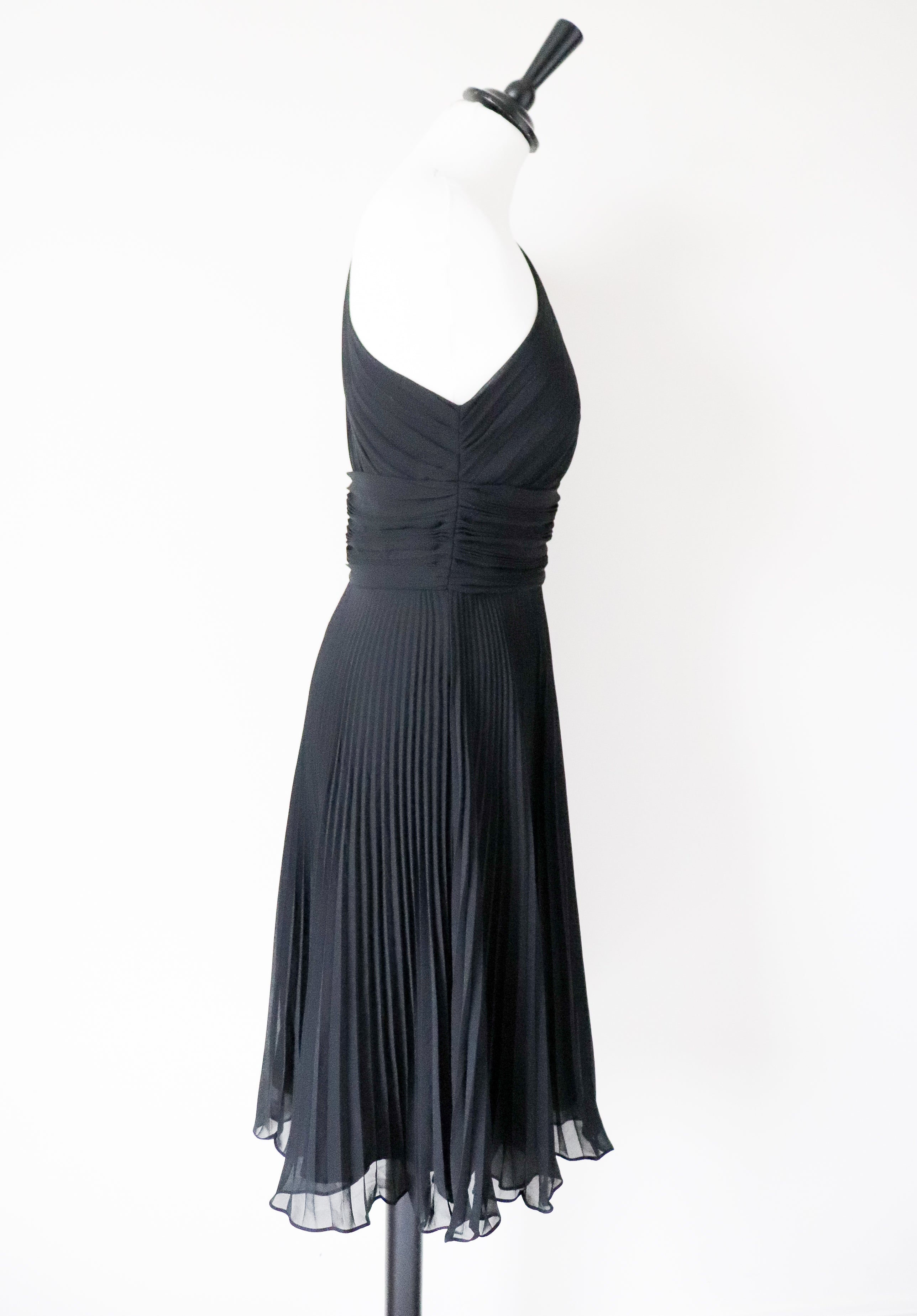 One Shoulder Black Dress - Party LBD - Maggie London Petites - XXS / UK 6 /8