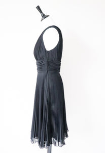 One Shoulder Black Dress - Party LBD - Maggie London Petites - XXS / UK 6 /8