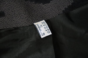 Grey Lightweight  / Light Collarless Jacket - Diamond Print - L / UK 14