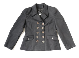 Double Breasted Grey Wool  Jacket - SWISH - S / UK 10