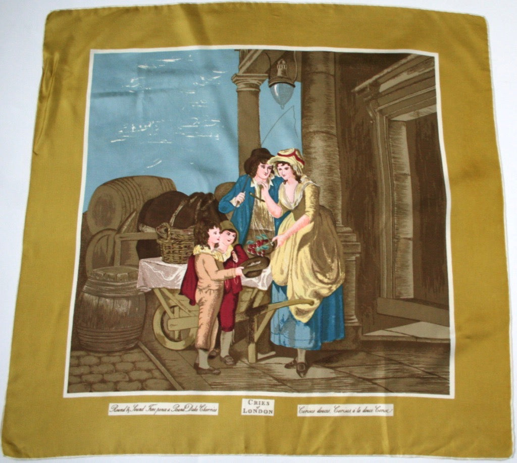 Simpson of Piccadilly - 'Cries of London' Artist Silk Scarf - Medium