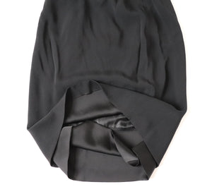 Elegance Black Straight Skirt - Vintage 1990s - Fit UK 10 / S