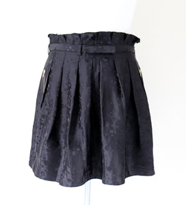 Jaeger Black Silk Mini Skirt - Extra Short - Fit  XS / S - UK 8 / 10