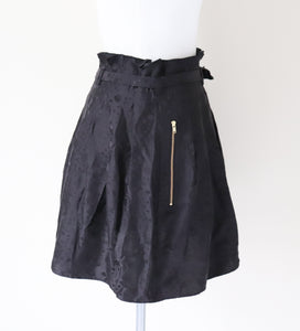Jaeger Black Silk Mini Skirt - Extra Short - Fit  XS / S - UK 8 / 10