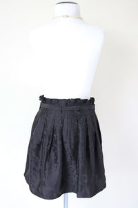 Jaeger Black Silk Mini Skirt - Extra Short - Fit  XS / S - UK 8 / 10