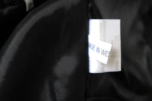 Glitter Black Stretchy Peplum Jacket - Showgirl / Disco - 1980s Vintage - M / UK 12